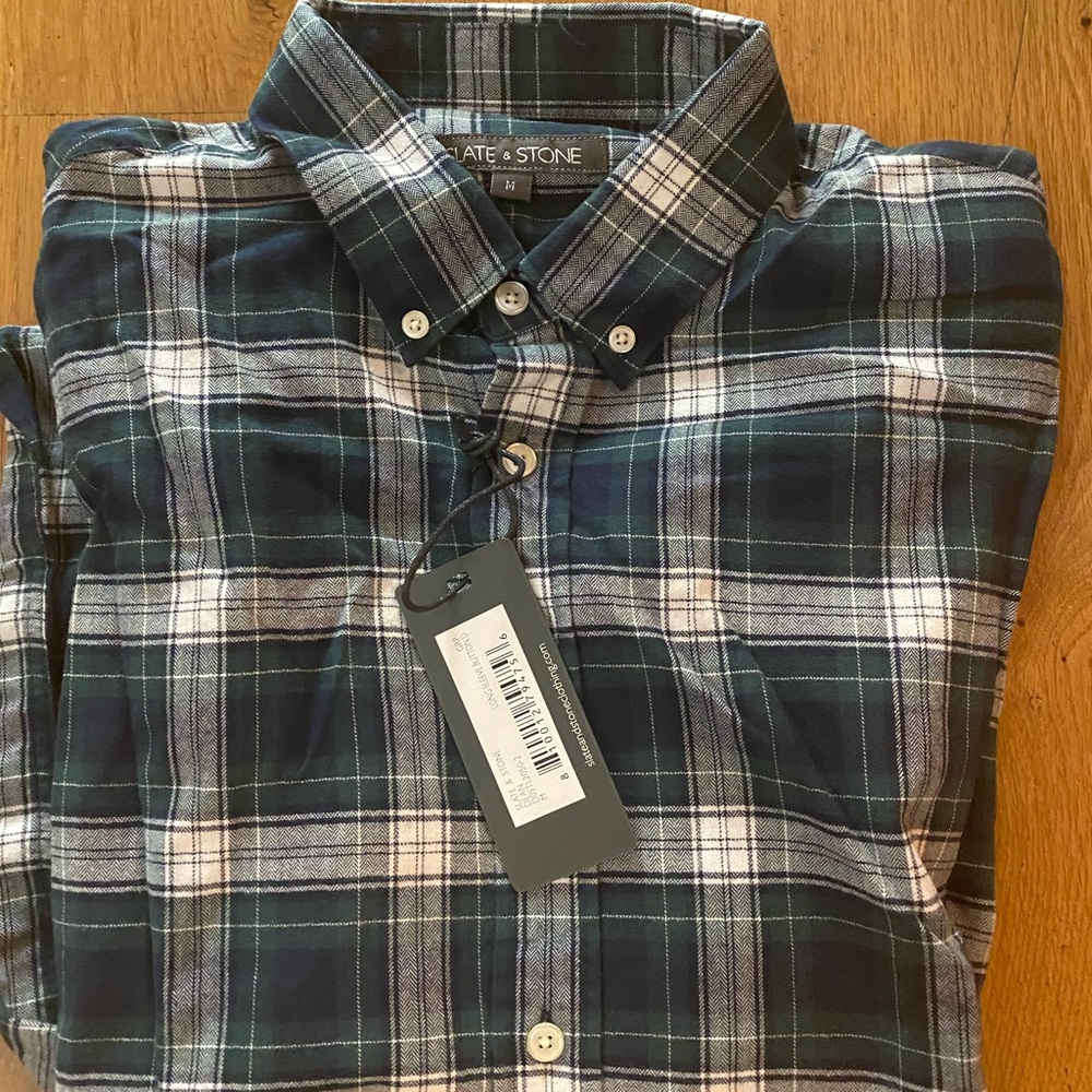 Long sleeve plaid shirt-Slate & Stone